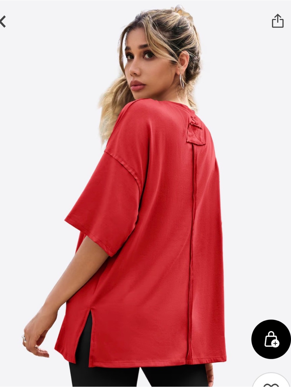 NWT Womens Classic Crew Neck T-Shirt - Red